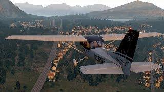 X Plane 11 - Cessna 172 N80991 landing at Freeware ENOV (Orsta Volda Hovden Airport)