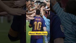 Messi Meeting Fans in Village #football #messi #shorts