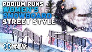 Women’s Snowboard Street Style: Top 3 Medal Runs | X Games Aspen 2025