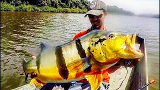 Fishing a HIDDEN LAGOON for GIANT PEACOCK BASS!!