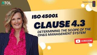 ISO 45001 Clause 4.3 | Auditor Training Online