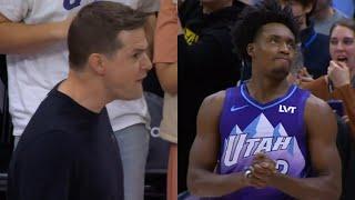 Jazz coach calls timeout as Collin Sexton hits game winner and then lose vs Lakers