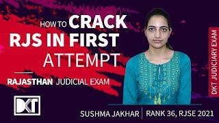 Rank 36 Rajasthan Judicial Service Exam | Sushma Jakhar's Strategy To Crack RJS In First Attempt