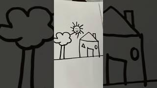 draw house shapes # kids art