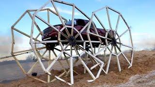 Truck Drives on 20 FOOT TALL WHEELS (World Record)