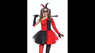 Women's Oone Shoulder Harley Quinn Costumes