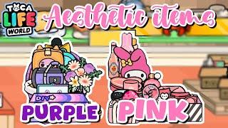 AESTHETIC ITEMS PURPLE VS PINK  | TOCA LIFE WORLD FREE GIFTS