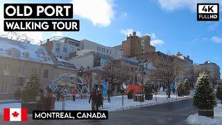 Old Port of Montreal - Winter Afternoon Walk | Montreal, Canada | 4K