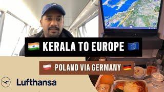  KERALA TO EUROPE  | POLAND |  LUFTHANSA AIR | VIA MUNICH TO GDANSK | MALAYALAM VLOG