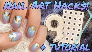 DIY nail art with household items + easy painting tutorial