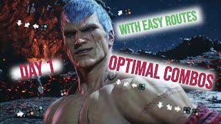 Bryan Fury BnB Combos Incl. Easy Routes | Day 1 | Tekken 8