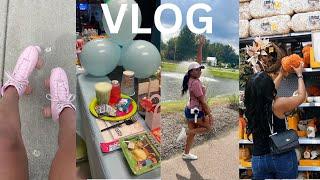 FAMILY VLOG: Park Day, More Fall Decor Shopping + Grocery Haul, Birthday Bash at Urban Air!