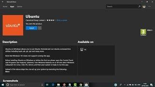 Add Ubuntu Linux feature in windows 10