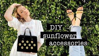 FALL TREND: DIY Sunflower Sandals & Handbag (easy + aesthetic) // Forever 21 Hacks  | XO, MaCenna