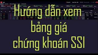 Hướng dẫn cách xem bảng giá chứng khoán SSI