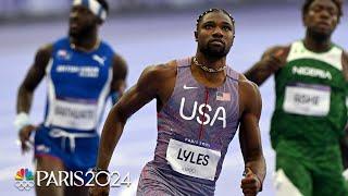 Noah Lyles advances to 100m final in ultra-competitive semifinal | Paris Olympics | NBC Sports