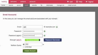 How to create an email account in your Jushost control panel.