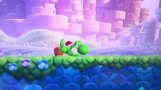 Yoshi crawls angrily until he slides