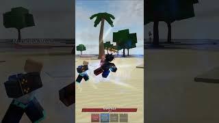 i was 1v2ing these guys on 1 hp  #strongestbattelgrounds #roblox #robloxshorts