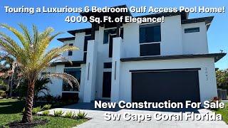 Luxury Living: Explore a Stunning 6 Bedroom, 6 Bathroom 2-Story Gulf Access Home in Cape Coral, FL!