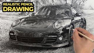 Porsche Drawing - How to Draw a Realistic Car