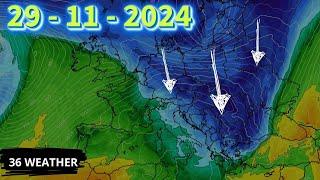 WEATHER | 29 November 2024 - GFS Model At 850 hPa , 06 Z - Temperature In Europe