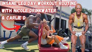 Epic Leg Day with Nicole Drinkwater and Carlie D at Golds Gym Venice Beach