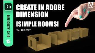 15 || CREATE A ROOM || LEARN ADOBE DIMENSION || HOW TO || Easy and customisable!