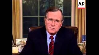 President George H.W. Bush said he ordered a military strike in Panama during an address to the nati