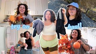 workout clothes try on haul + decorating for fall