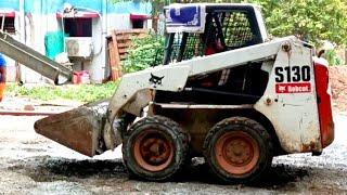 Tom and jerry | Bobcat unloading concrete onto the apartment road | jcb video | jcb lorry lover