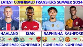 THE LATEST CONFIRMED TRANSFER NEWS AND RUMOURS TRANSFERS 2024| HAALAND️, ISAK️, RAPHINHA️, RASH.