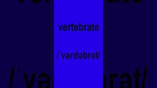 How to pronounce "vertebrate" in American English #americanpronounce #howtopronounce #learnenglish