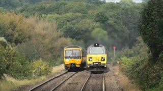 Extreamly Rare - TWO Freight Trains Run Parallel With Passenger Train @ Keynsham ,15-09-24