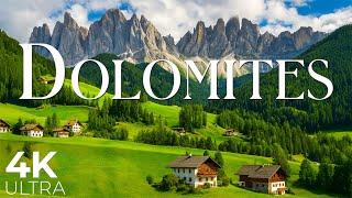 Dolomites Italy 4K - Scenic Relaxation Film - Italian Alps with Peaceful Music