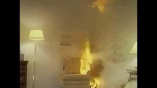 Zigarette löst Zimmerbrand mit Flashover aus