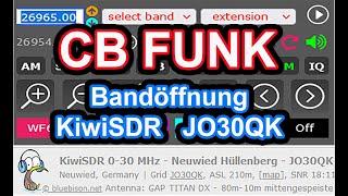 CB-FUNK: Bandöffnung 11m Band auf dem KiwiSDR www.web-sdr.eu