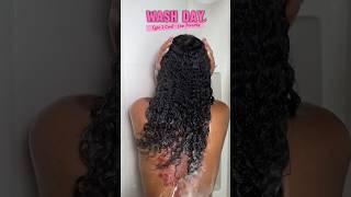 Wash day: type 3 curls, low porosity  #curlyhair #inspiration #haircare #hair #washday