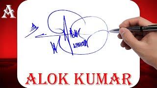 How to signature your name | Autograph | Billinioare signature | Alok Kumar Name Signature Style