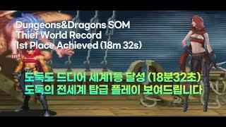 던전앤드래곤2 도둑 세계1위달성 18분32초, Dungeons & Dragons  Speed run Thief World Record 1st (18m32s)
