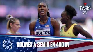 Alexis Holmes, de USA, avanza a la semifinal en los 400 metros | Juegos Olímpicos París 2024