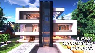 A real architect's building houses in Minecraft tutorial / Modern House #23