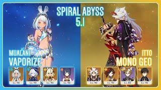 C2 Mualani Vaporize & C6 Itto Mono Geo | Spiral Abyss 5.1 | Genshin Impact