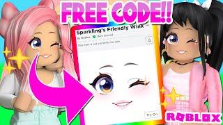 How To Get *FREE* SPARKLING'S FRIENDLY WINK *FACE CODE* (roblox)