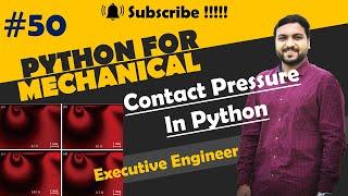 Contact Pressure | Python for mechanical engineer | FEA python | Hand Calculation Mechanical