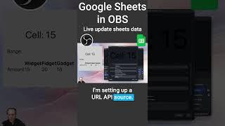 Google Sheets on #OBS live updating data [Tutorial]