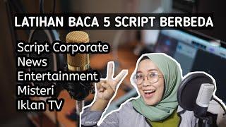 VOICE OVER TIPS | EKSPLOR SUARA DENGAN LATIHAN BACA 5 SCRIPT BERBEDA