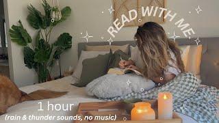 read with me for 1 hour ⋆౨ৎ˚⟡˖ ࣪ (rain & thunder sounds, no music)