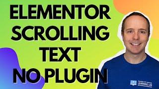 How To Create Scrolling Text In Elementor Without A Plugin - Marquee In Elementor - News Ticker