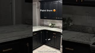 Painted Black Kitchen Cabinets